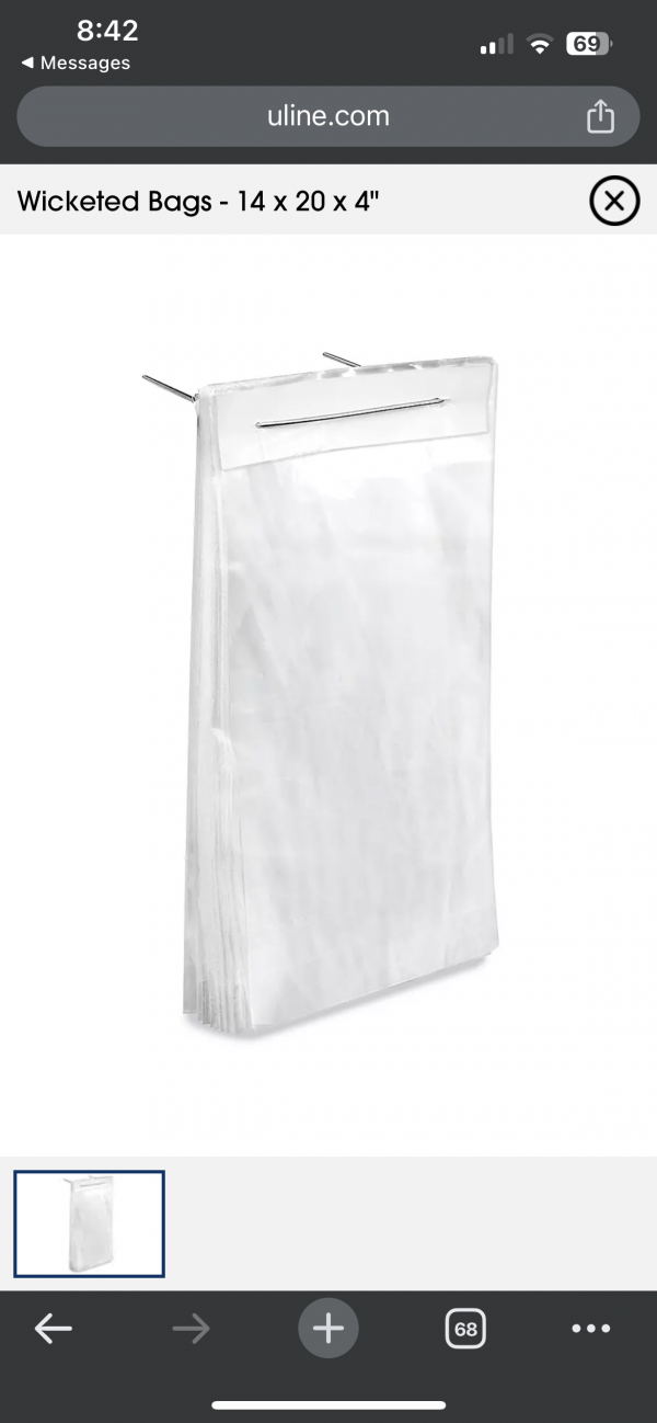 Wicketed poly bags